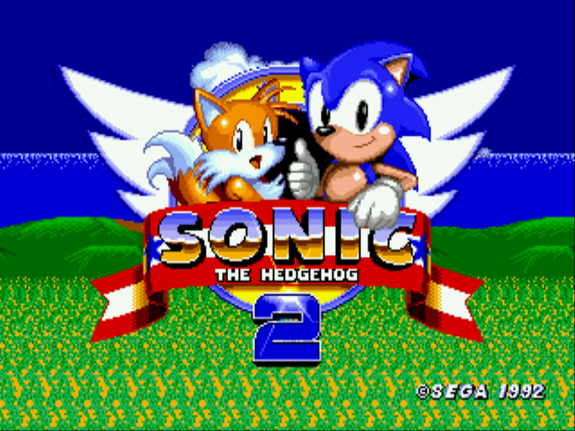 Sonic the Hedgehog 2 (Nick Arcade Prototype) Title Screen